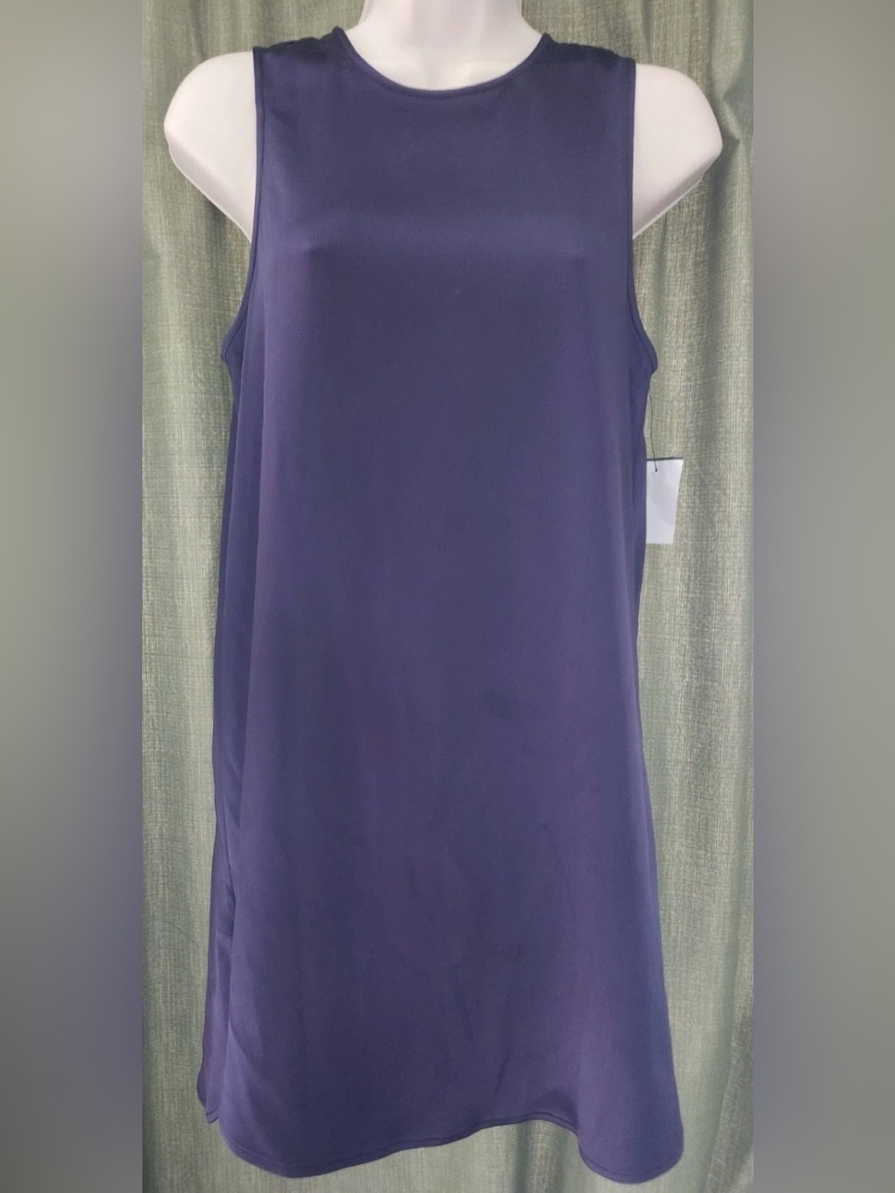 NWT Jenni Kayne Sleeveless Shift Dress in Deep Navy/Purple XS